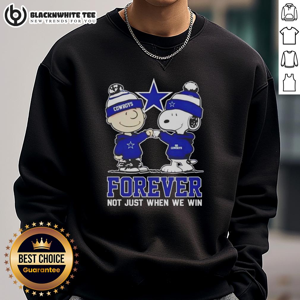 Premium Peanut Snoopy Charlie Brown Dallas Cowboys Forever Not Just When We Win T-Shirt - Image 5