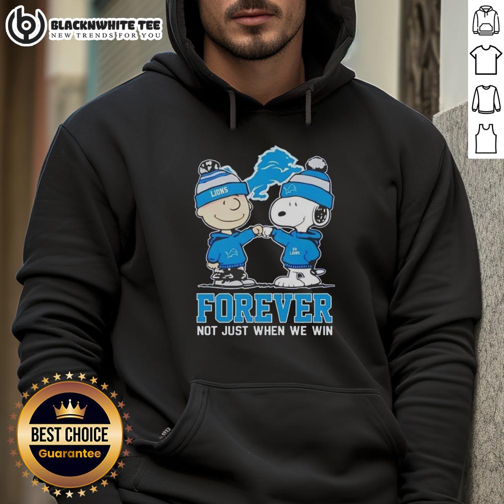 Premium Peanut Snoopy Charlie Brown Detroit Lions Forever Not Just When We Win T-Shirt - Image 2