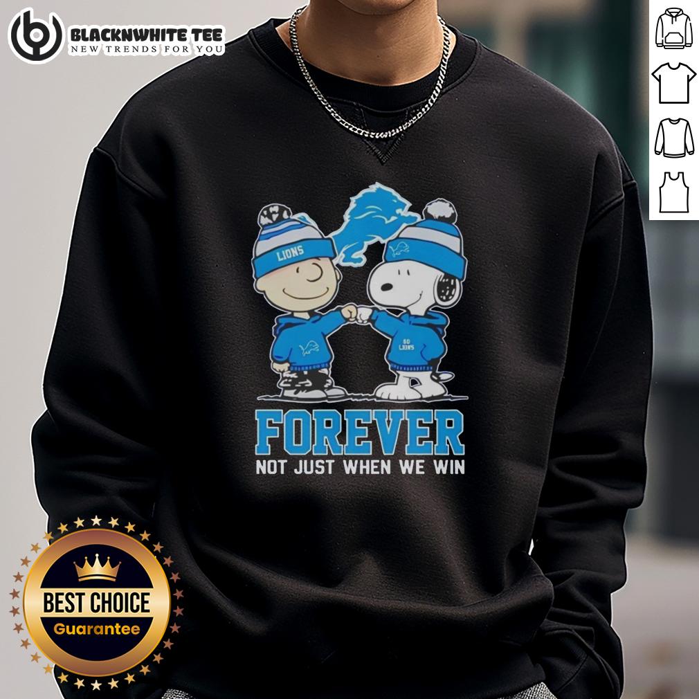 Premium Peanut Snoopy Charlie Brown Detroit Lions Forever Not Just When We Win T-Shirt - Image 5