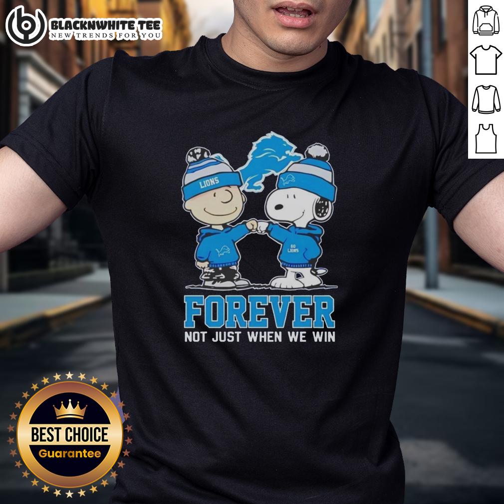Premium Peanut Snoopy Charlie Brown Detroit Lions Forever Not Just When We Win T-Shirt