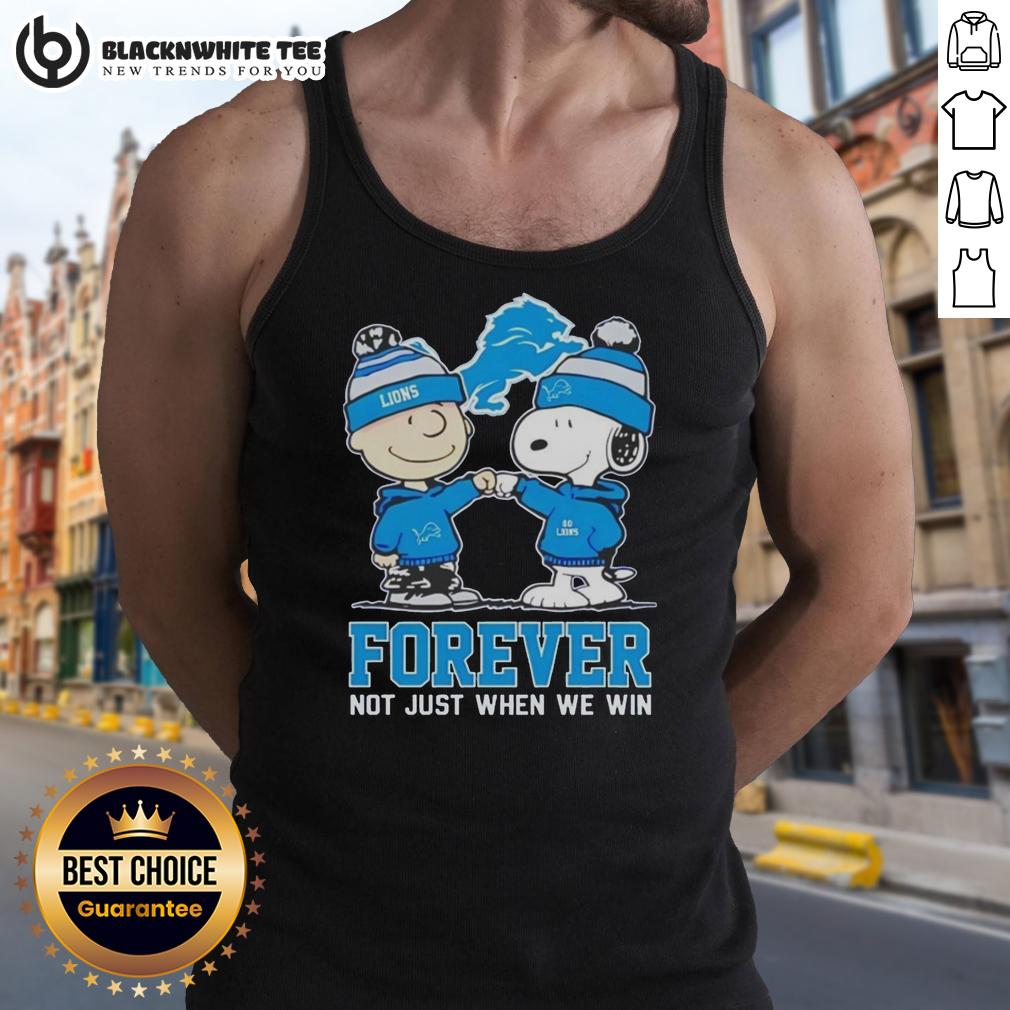 Premium Peanut Snoopy Charlie Brown Detroit Lions Forever Not Just When We Win T-Shirt - Image 4