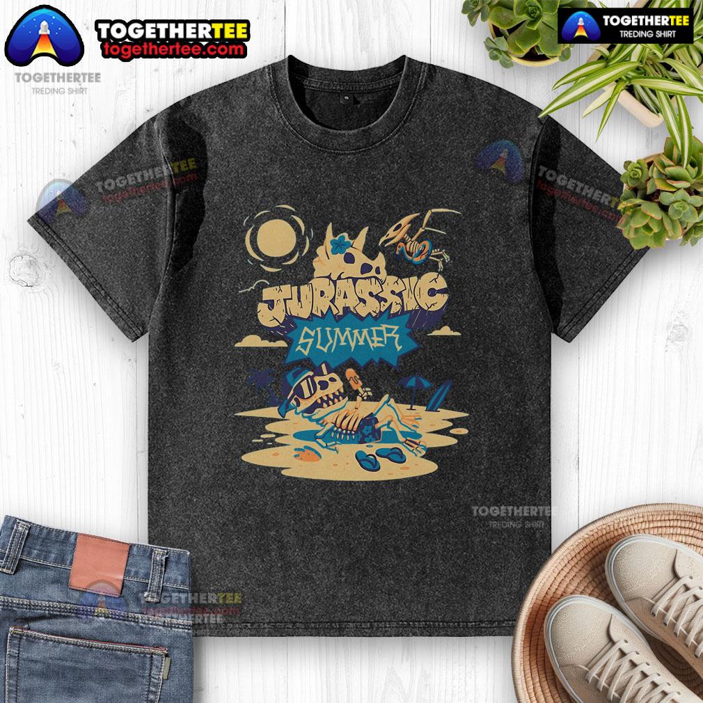 Pretty Jurassic Summer Dinosaur Skeleton T-Shirt - Image 6