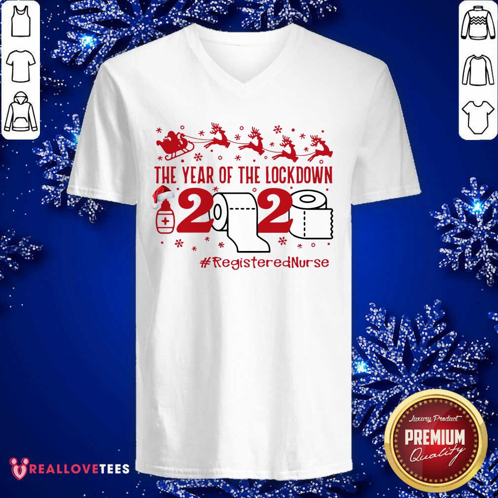 Pro The Year Of The Lockdown 2020 #RegisteredNurse Ugly Christmas Shirt - Image 5