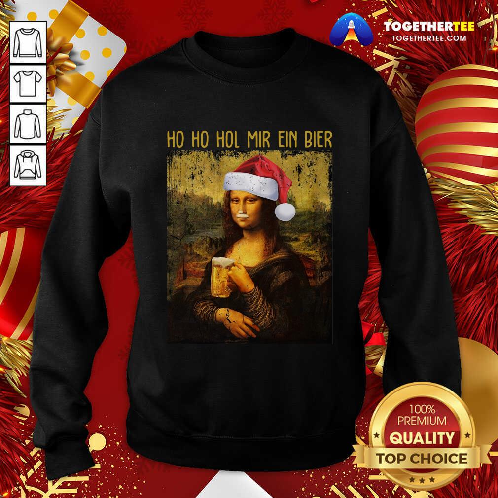 Original Ho Ho Hol Mir Ein Bier Christmas Shirt - Image 4