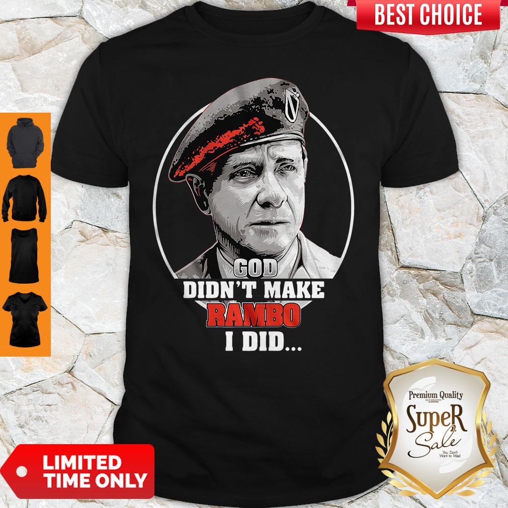 Premium Vintage God Didnt Make Rambo I Did Shirt