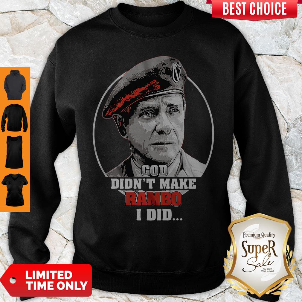 Premium Vintage God Didnt Make Rambo I Did Shirt - Image 3