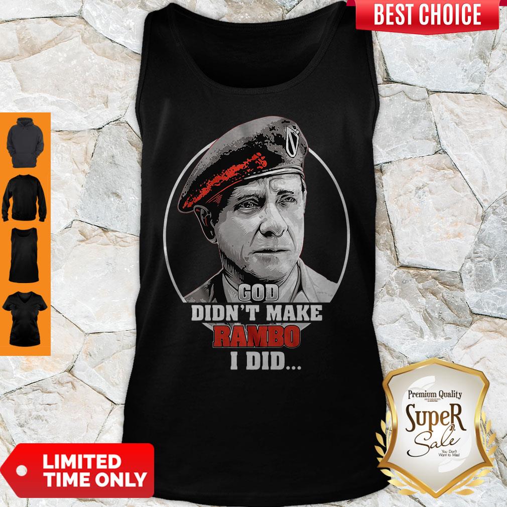 Premium Vintage God Didnt Make Rambo I Did Shirt - Image 2