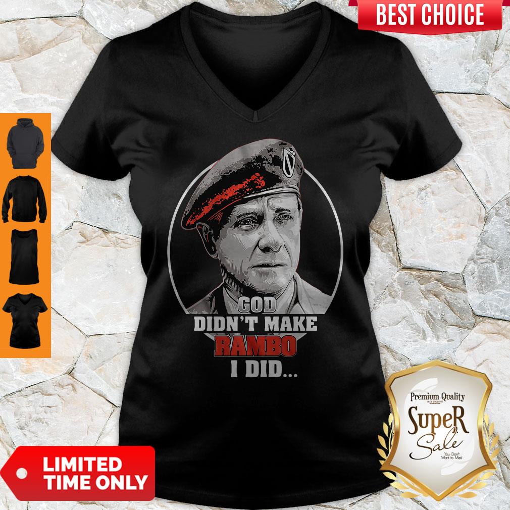 Premium Vintage God Didnt Make Rambo I Did Shirt - Image 5