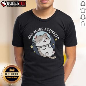 Cute Cat Nap Mode Activated Zero‑Gravity Snooze T-Shirt