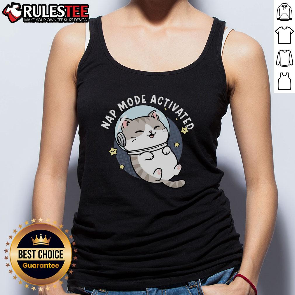Cute Cat Nap Mode Activated Zero‑Gravity Snooze T-Shirt - Image 4