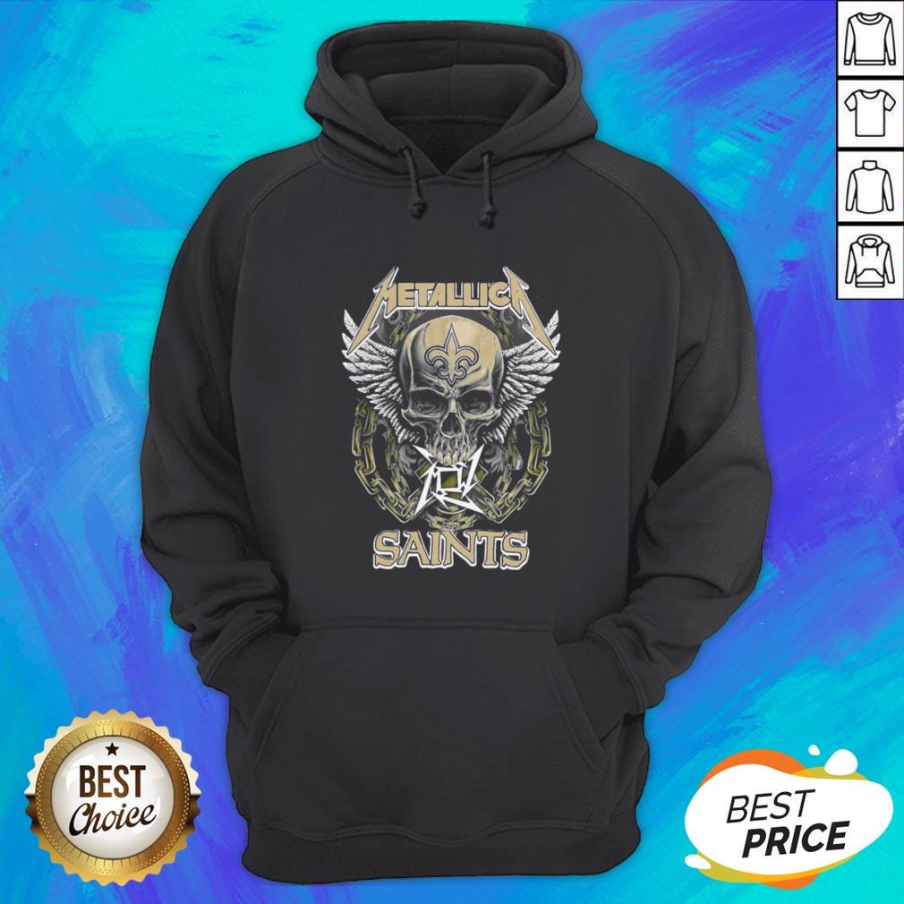 Awesome Skull Metallic Saints Shirt - Image 3