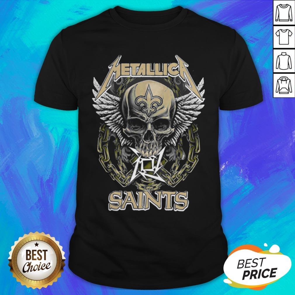 Awesome Skull Metallic Saints Shirt