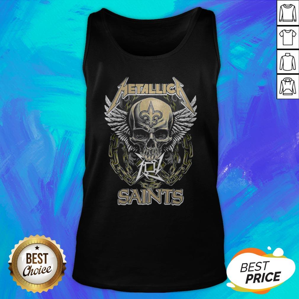 Awesome Skull Metallic Saints Shirt - Image 5