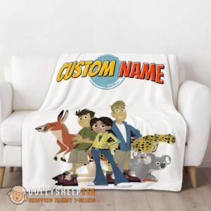 Alternative view of Perfect Happy Nice Wild Kratts Characters Blanket Fleece Customized Blanket