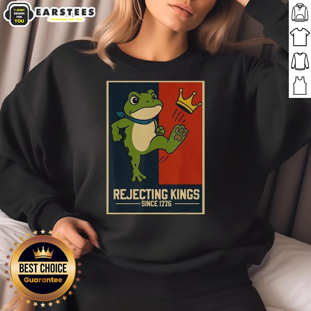 Official Rejecting Kings Since 1776 Portland Frog T-Shirt - Image 5