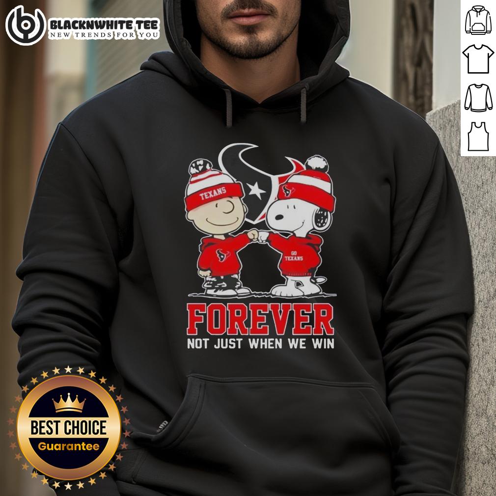 Premium Peanut Snoopy Charlie Brown Houston Texans Forever Not Just When We Win T-Shirt - Image 2