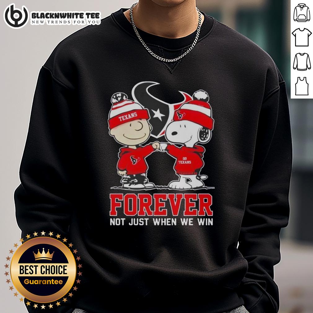 Premium Peanut Snoopy Charlie Brown Houston Texans Forever Not Just When We Win T-Shirt - Image 5