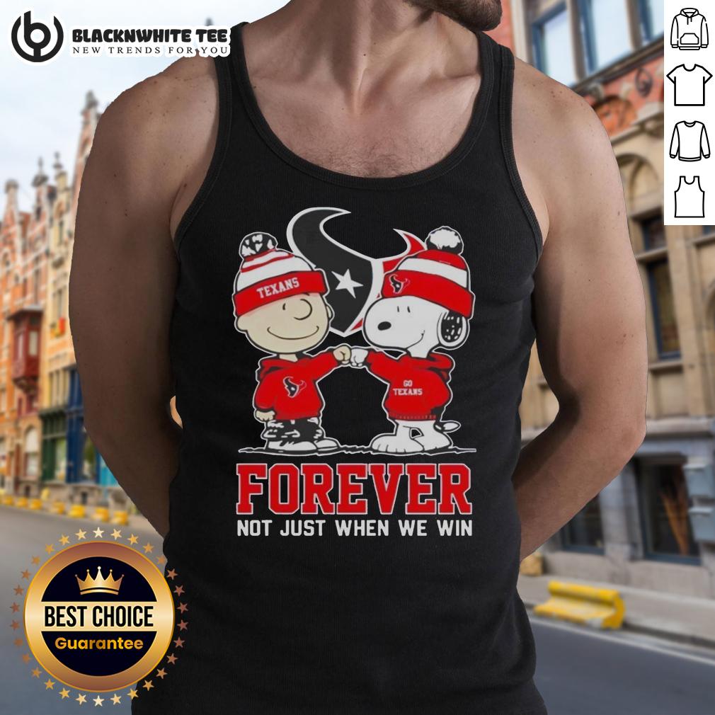 Premium Peanut Snoopy Charlie Brown Houston Texans Forever Not Just When We Win T-Shirt - Image 4