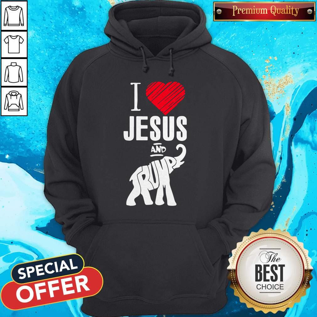 Elephant I Love Jesus And Trump Shirt - Image 3