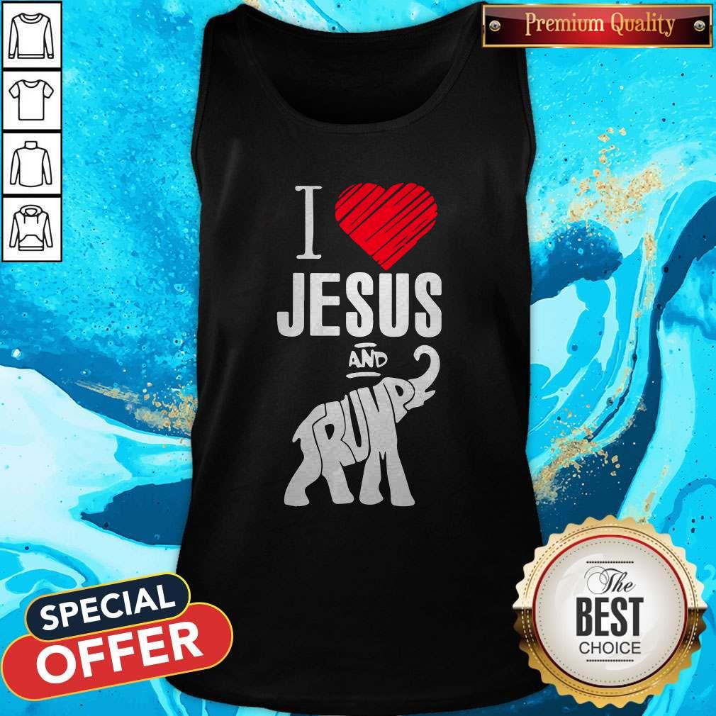Elephant I Love Jesus And Trump Shirt - Image 5