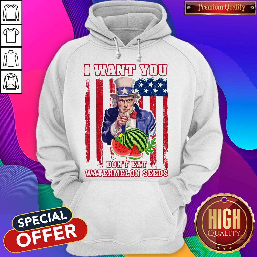 Official Tio Sam I Want You Don_t Eat Watermelon Seeds America Flag Shirt - Image 5