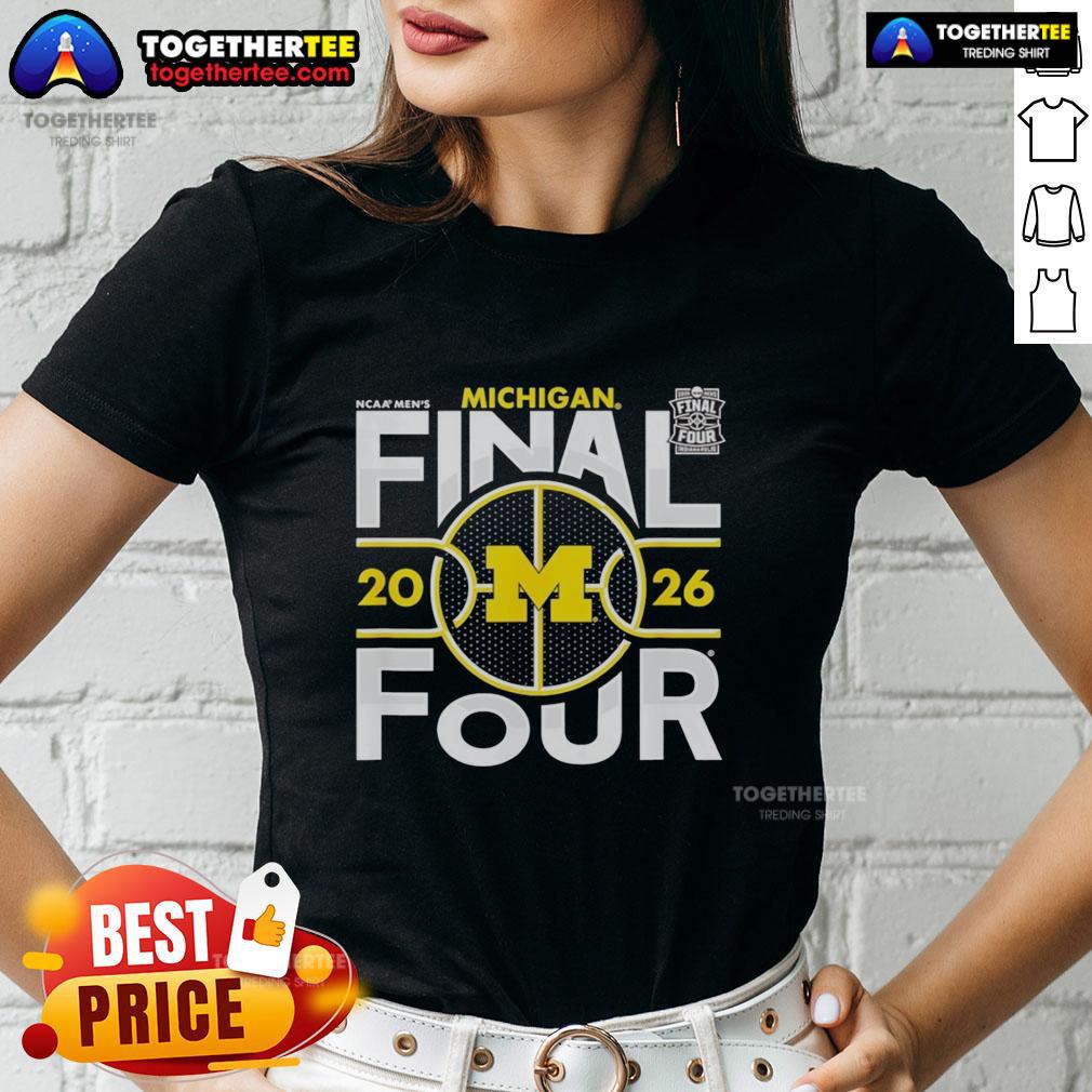 Awesome Michigan Wolverines NCAA Final Four 2026 Men's March Madness T-Shirt - Image 3