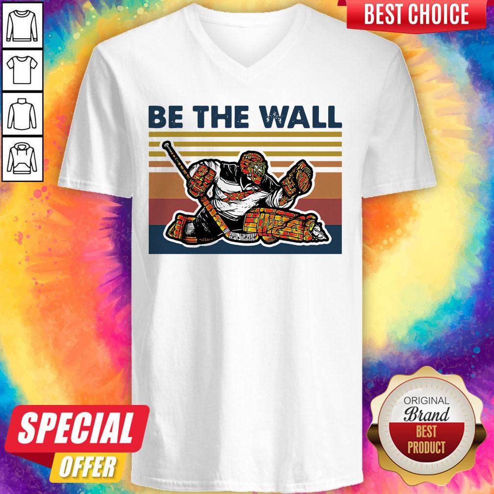 Awesome Hockey Be The Wall Vintage Retro Shirt - Image 3