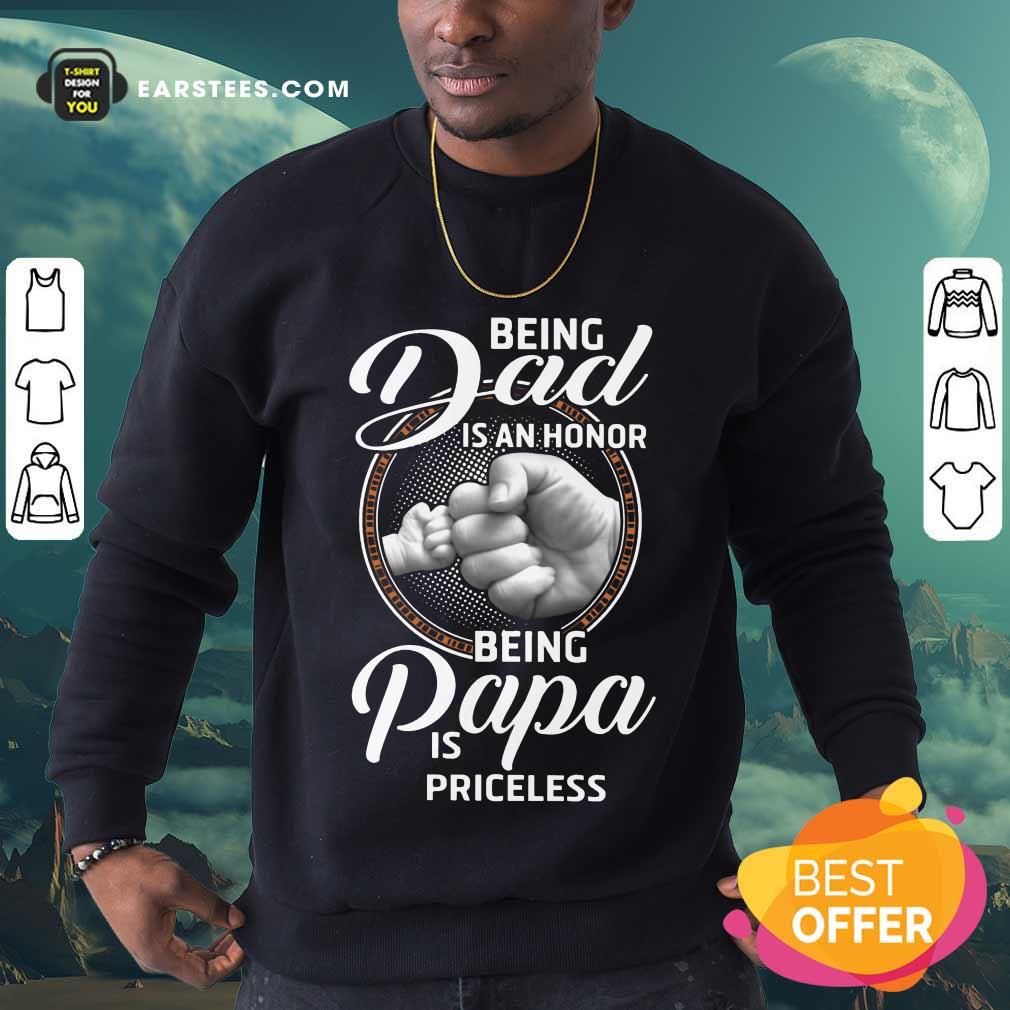 Top Being Dad Papa Is Priceless Father’s Day Shirt - Image 3