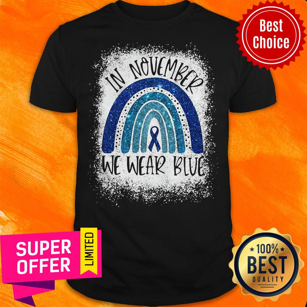 Top In November We Wear Blue Diabetes Awareness Shirt