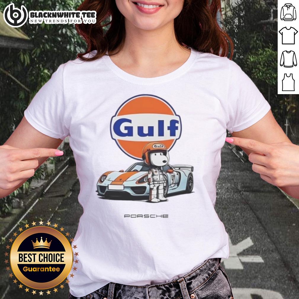 Pretty Snoopy Gulf Porsche T-Shirt - Image 3