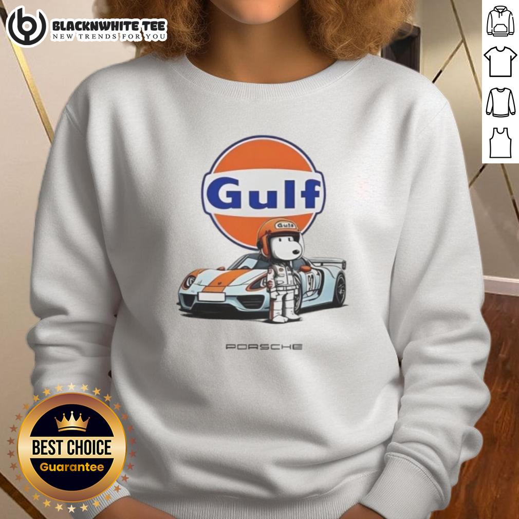 Pretty Snoopy Gulf Porsche T-Shirt - Image 5