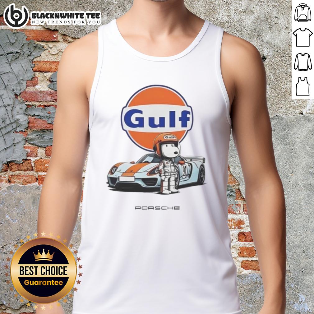 Pretty Snoopy Gulf Porsche T-Shirt - Image 4
