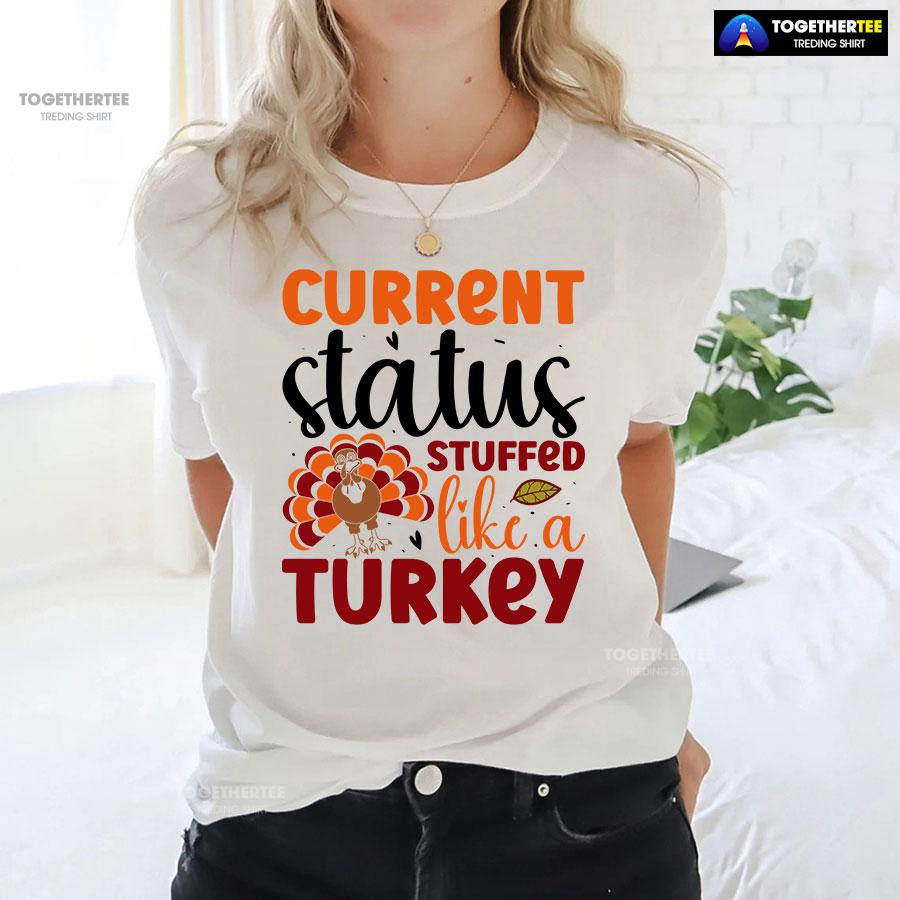 Current Status Stuffed Like A Turkey T-Shirt - Image 3
