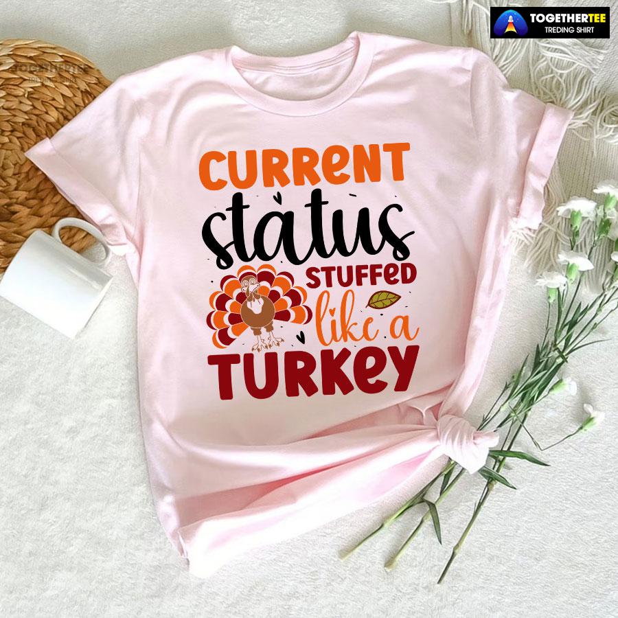 Current Status Stuffed Like A Turkey T-Shirt - Image 5