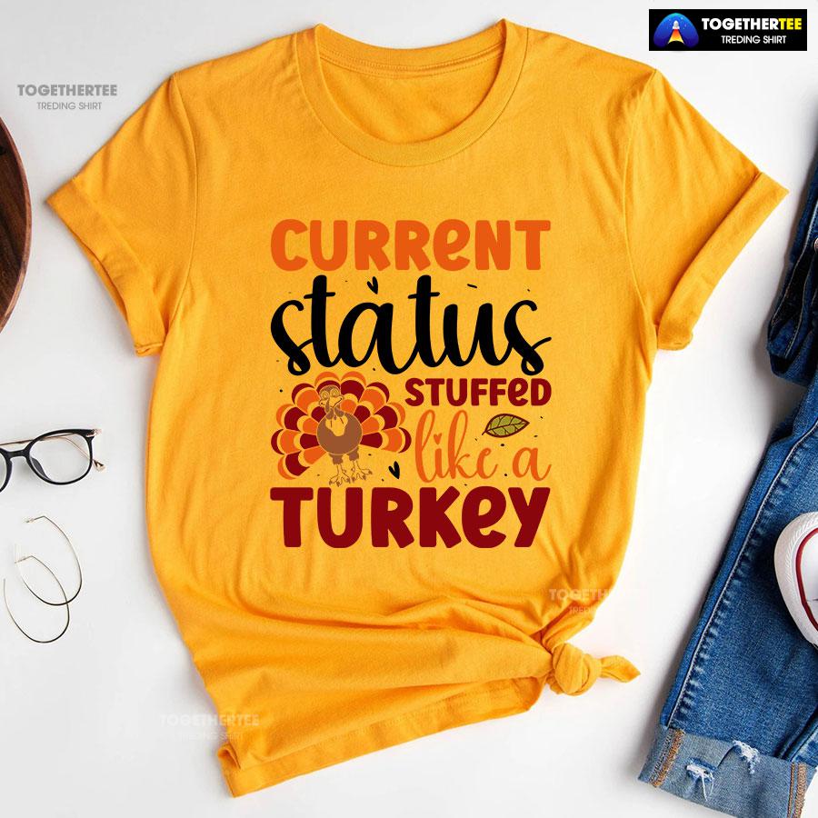 Current Status Stuffed Like A Turkey T-Shirt - Image 10