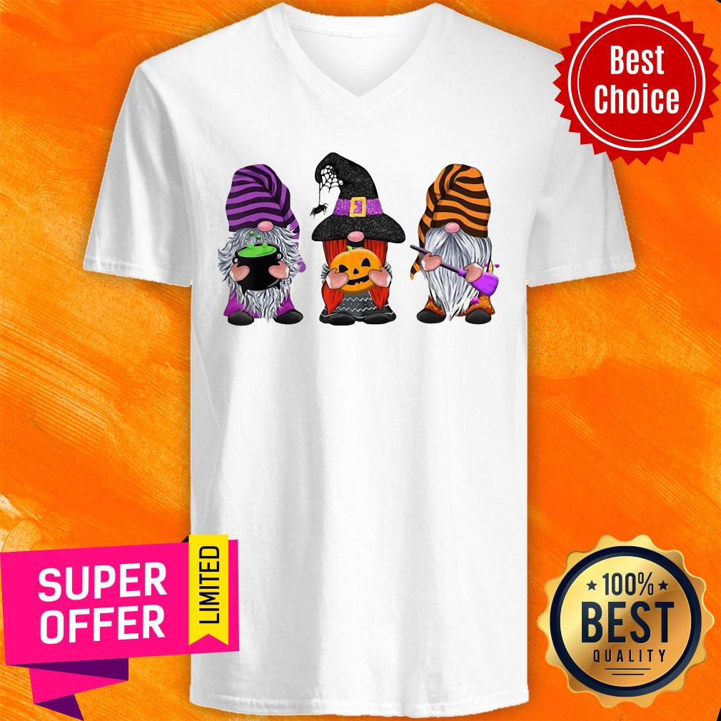 Nice Halloween Gnomes Autumn Pumpkin Fall Shirt - Image 3