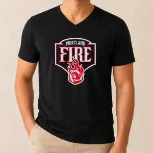 Alternative view of Premium Portland Fire Logo Shirt