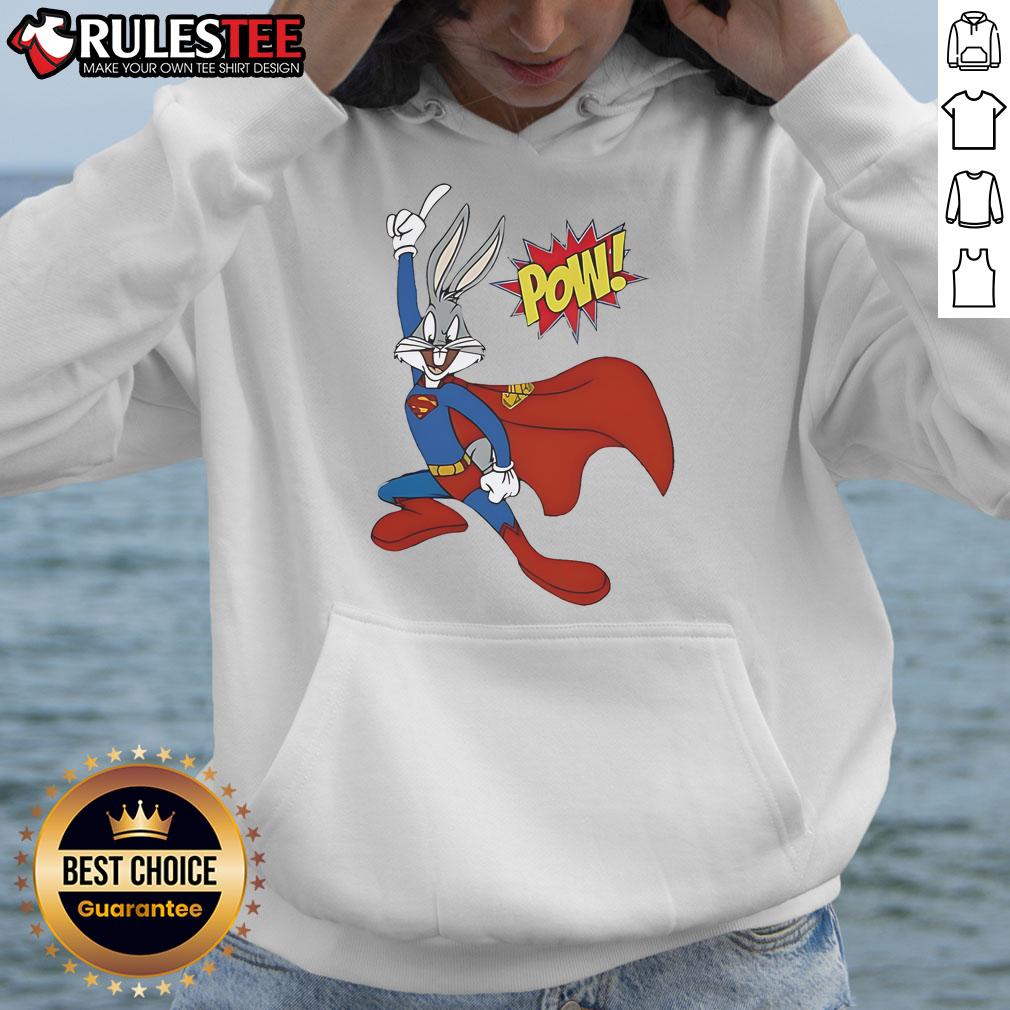 Funny Bugs Bunny Superman Pow T-Shirt - Image 2