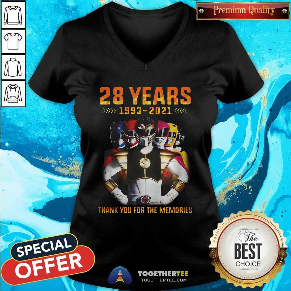 Hot 28 Years 1993 2021 Of The Mighty Morphin Power Rangers Shirt - Image 3