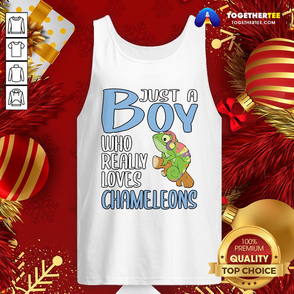 Colorful Just A Boy Who Really Loves Chameleons Shirt - Image 4