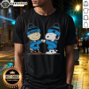Cute Carolina Panthers Snoopy And Charlie Brown Best Friends T-Shirt