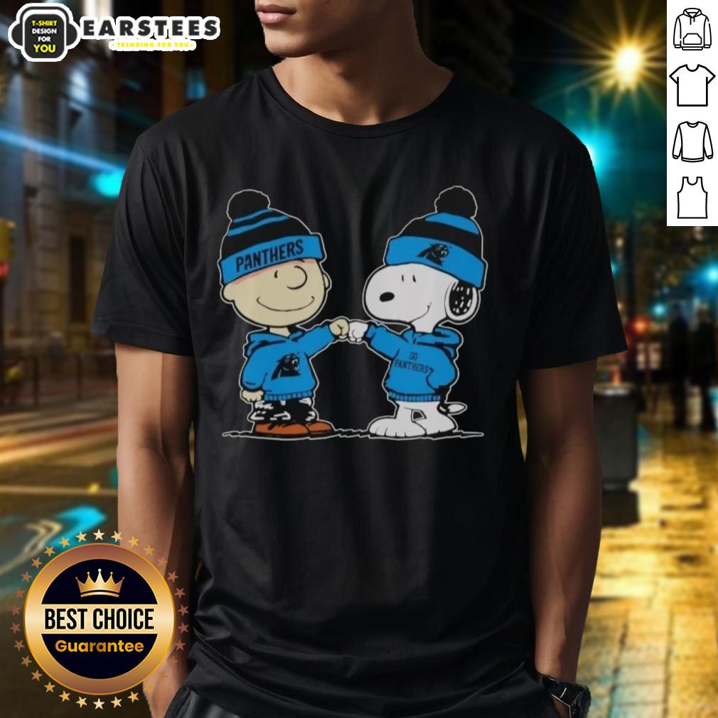 Cute Carolina Panthers Snoopy And Charlie Brown Best Friends T-Shirt