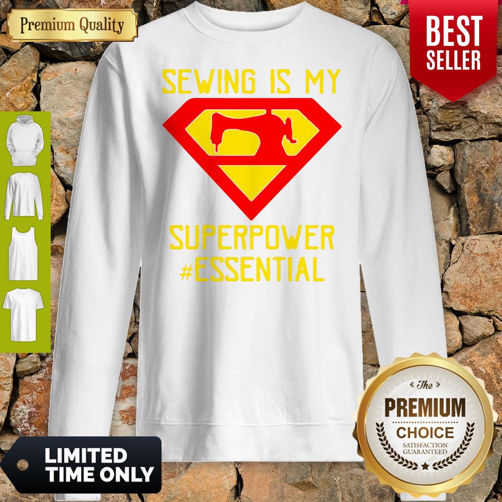 Funny Sewing Is My Superpower Essential Shirt - Image 2