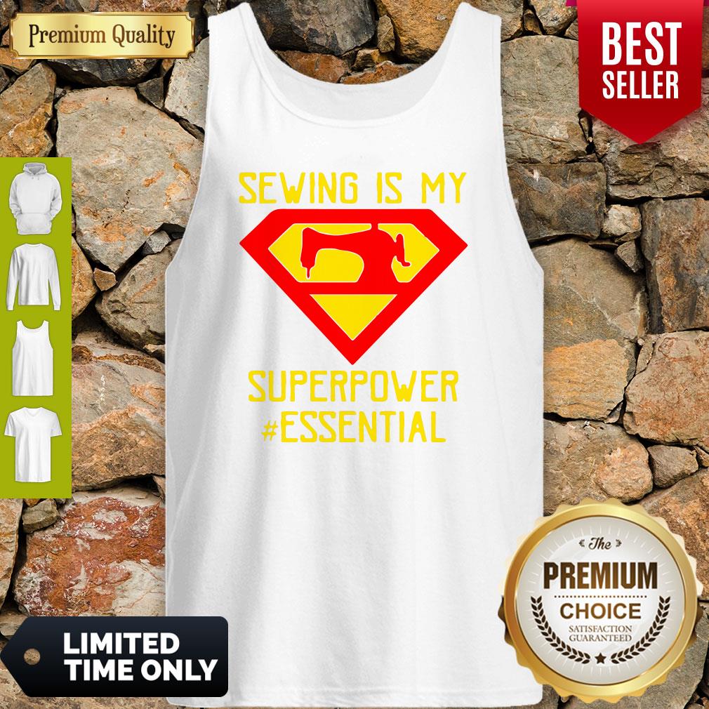Funny Sewing Is My Superpower Essential Shirt - Image 5