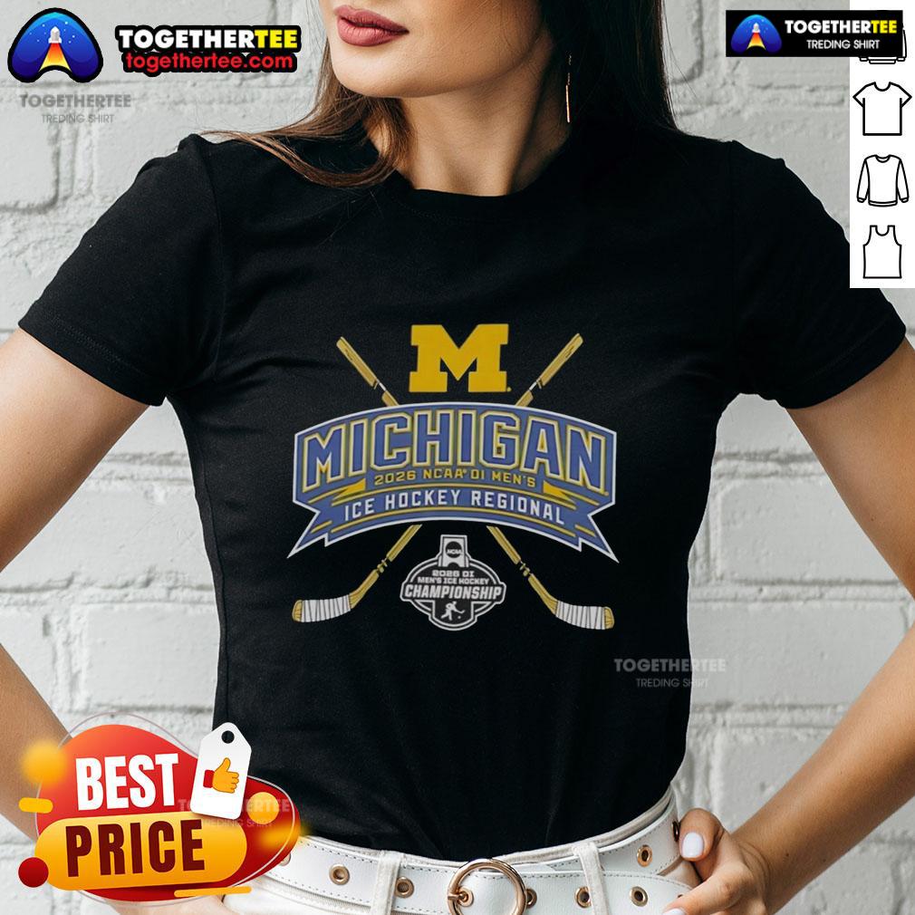 Top Michigan Wolverines 2026 NCAA Division I Men's ICE Hockey Regional T-Shirt - Image 3