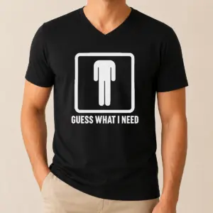 Alternative view of Nice Guess What I Need Man Silhouette Shirt
