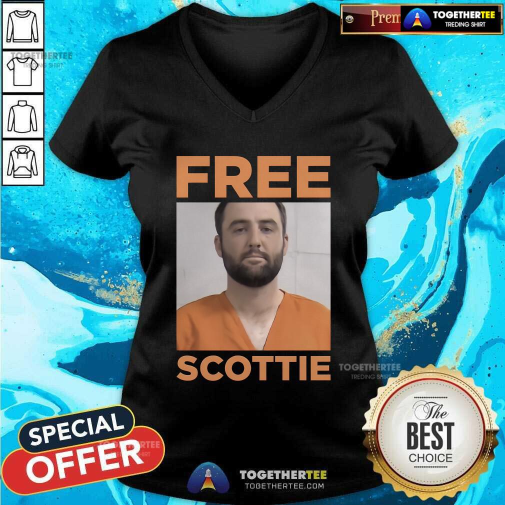 Top Scottie Scheffler Arrest Free Scottie Mugshot T-Shirt - Image 3