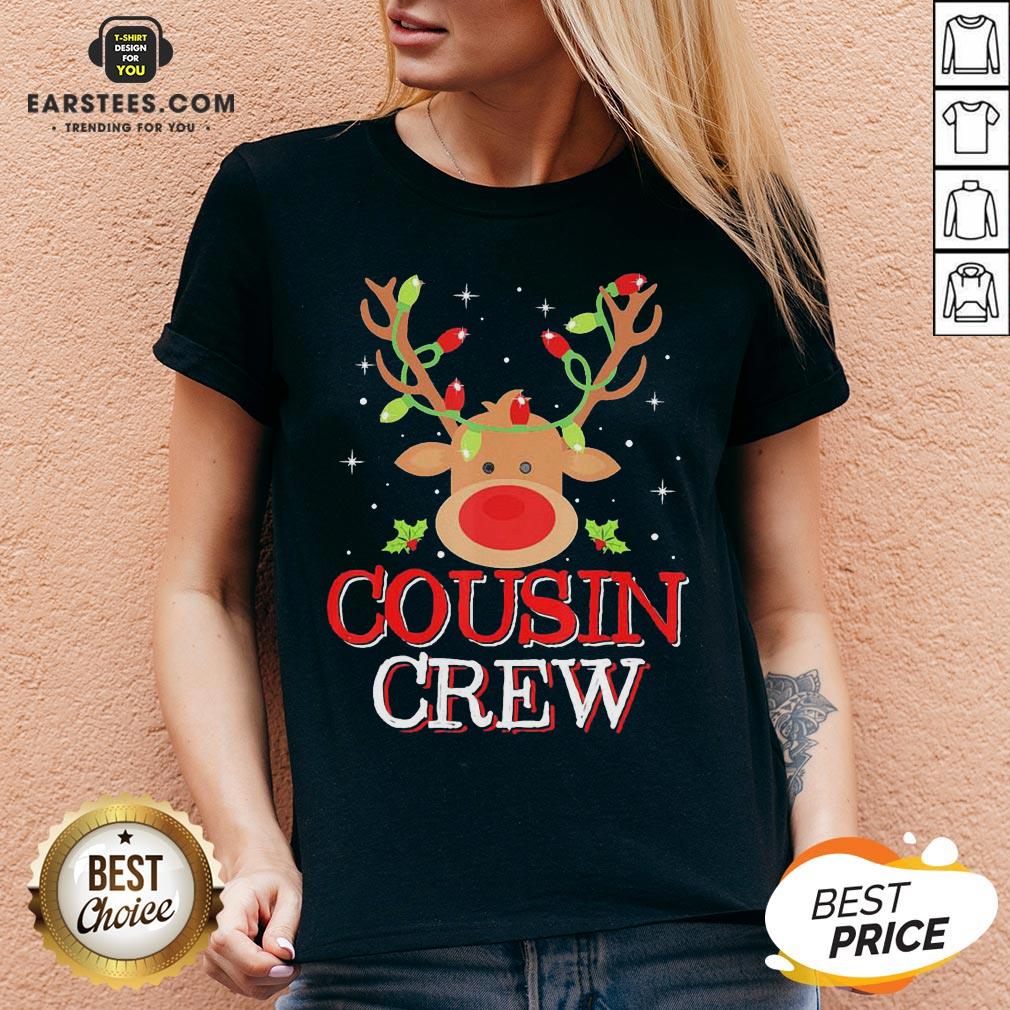 Pretty Reindeer Light Cousin Crew Christmas Shirt - Image 4