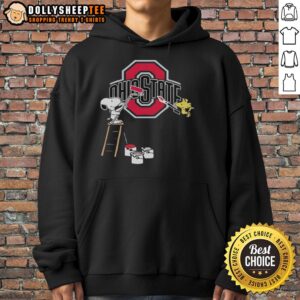 Alternative view of Nice Snoopy And Woodstock Painting Ohio State Buckeyes T-Shirt