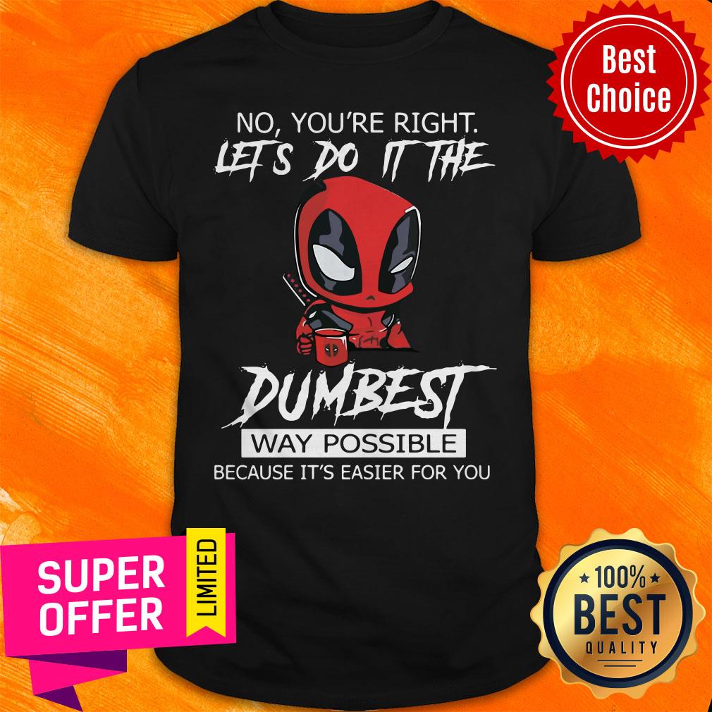 No You’re Right Let’s Do It The Dumbest Way Possible Because It’s Easier For You Shirt